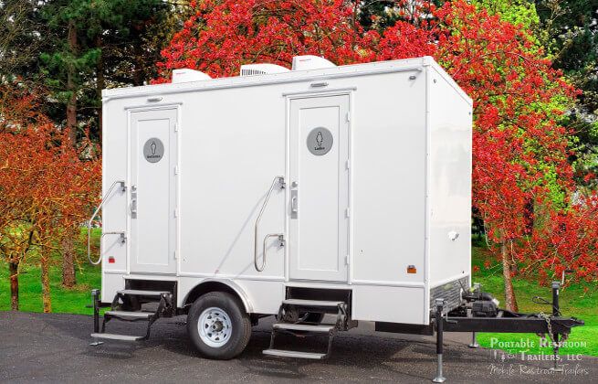 Luxury restroom trailer in Raleigh