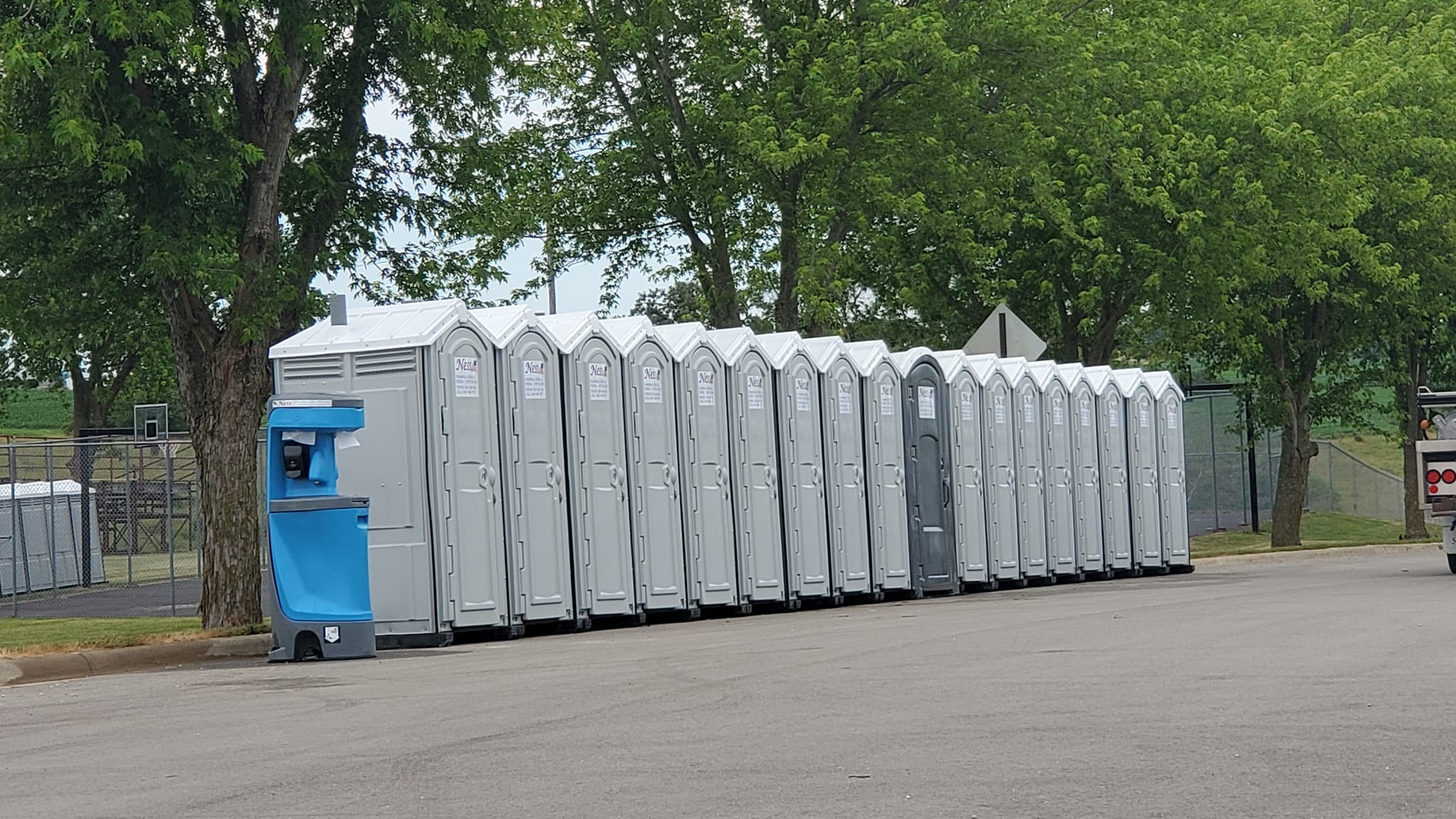 Construction site porta potties in Raleigh